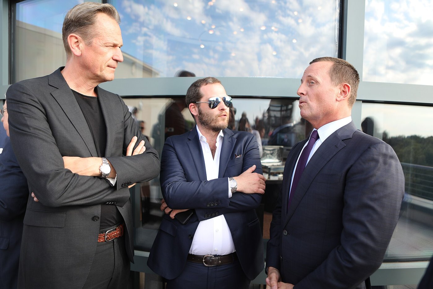 Mathias Döpfner with Julian Reichelt and U.S. Ambassador Richard Grenell, June 2019